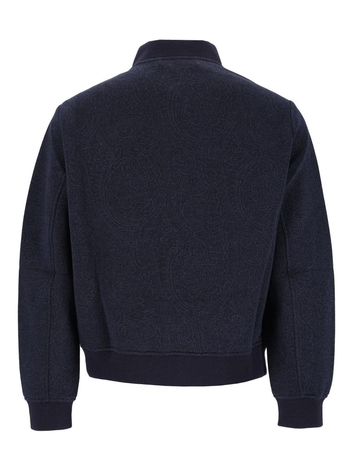 Etro Paisley Knit Bomber Jacket Giacche - Blu | 5e712f36a0fd284f93e8fec164236794209294fb