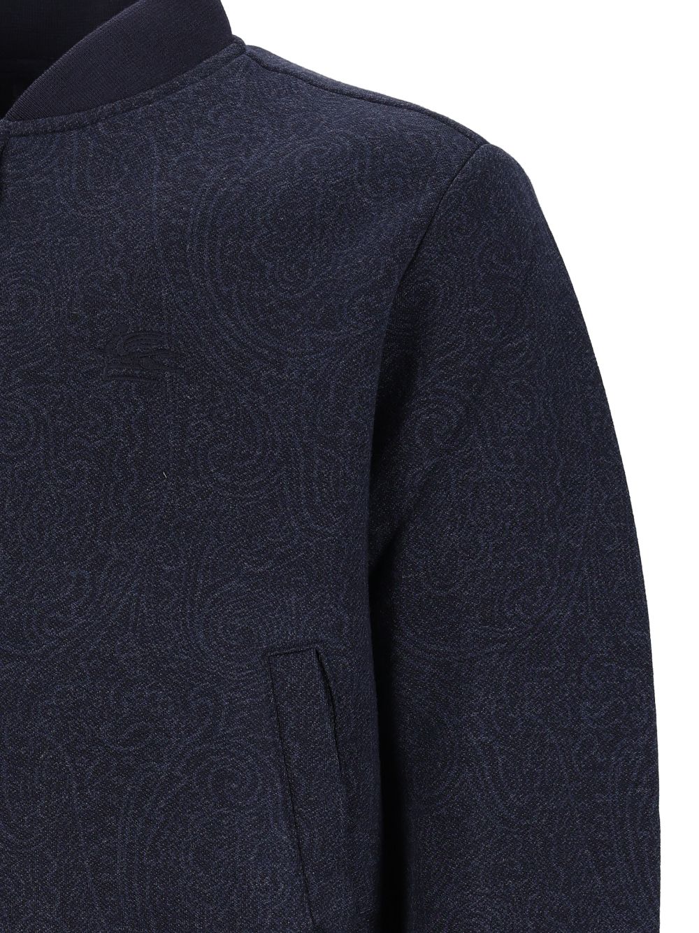 Etro Paisley Knit Bomber Jacket Giacche - Blu | 1adc70d450df7165e33f116c880500126e855d73