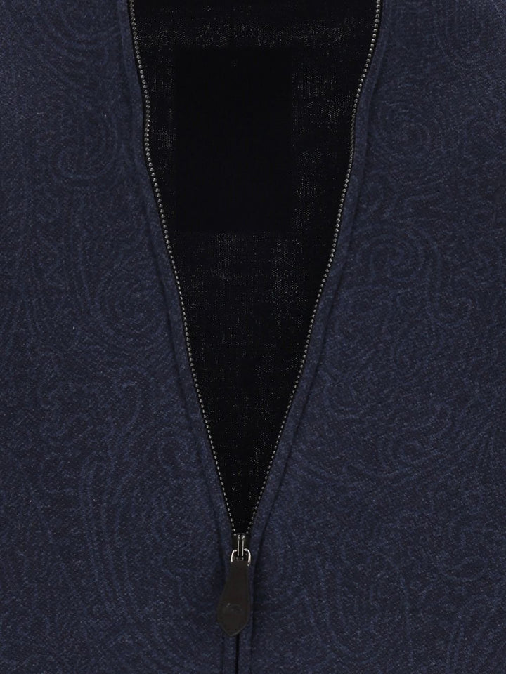 Etro Paisley Knit Bomber Jacket Giacche - Blu | dcf9b238407f7869bec98a2f7aa6c63abc301553