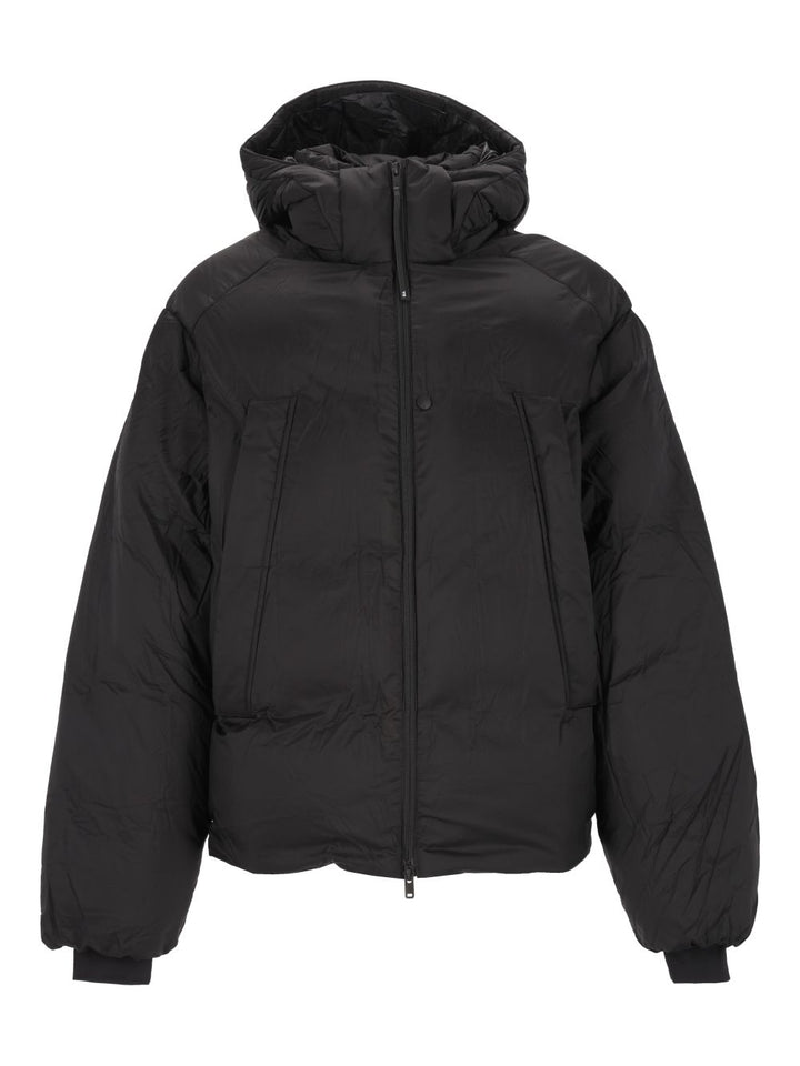 Adidas Y-3 Short Hooded Down Jacket Coats - Nero | ed4cc302a7e64dca04757176cace434cf5d327a8