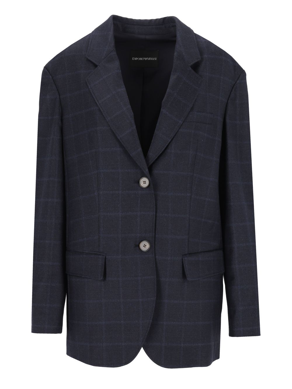 Emporio Armani Checked Blazer Giacche - Blu | 1960ec649cc34cdaf0ac9a57208a882c87840563
