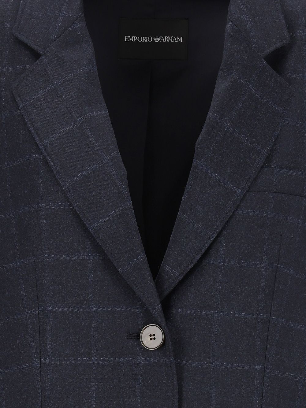 Emporio Armani Checked Blazer Giacche - Blu | 5bef2f053d98e8f4bbff33c0493c8f822bb75f7b