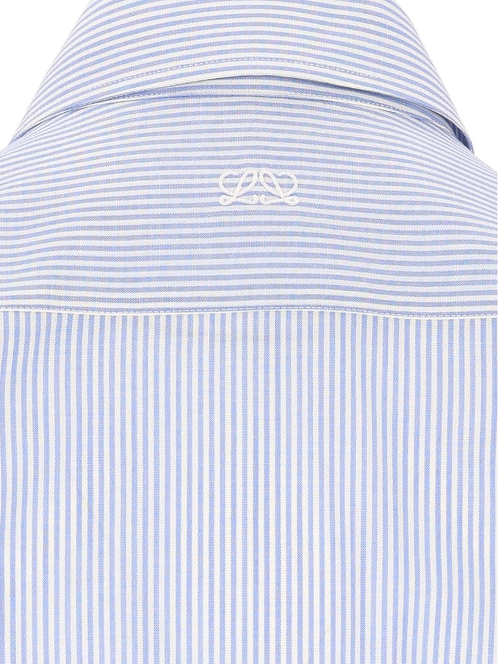 Loewe Fluid Wool Striped Shirt Shirts - Light blue | 1bdc8c0875a25f764f3e7564e6bc4bd75d326bc9