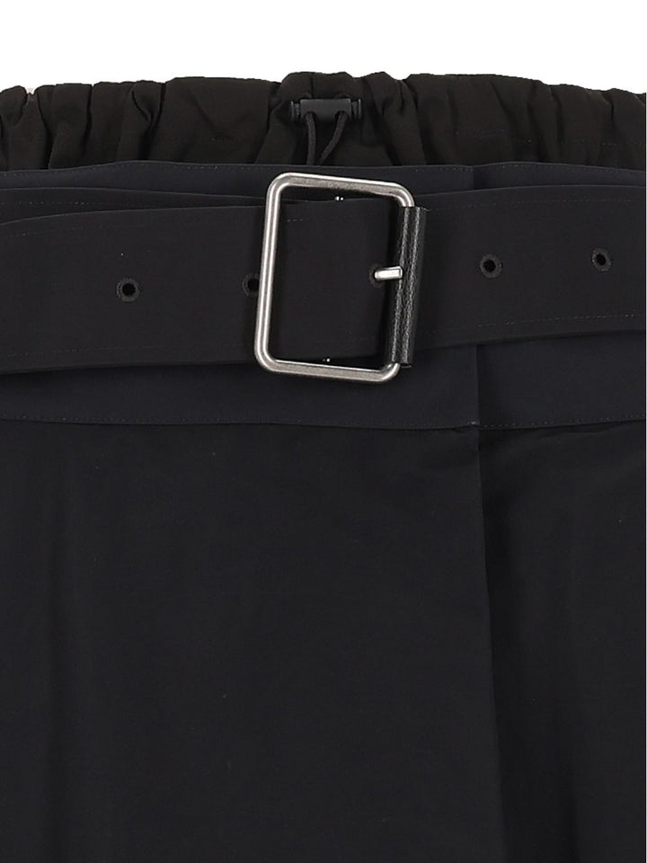Loewe Technical Cotton Fabric Skirt Gonne - Nero | 9026ad9c06f34c12c1f556d3a5851a1753f792bd