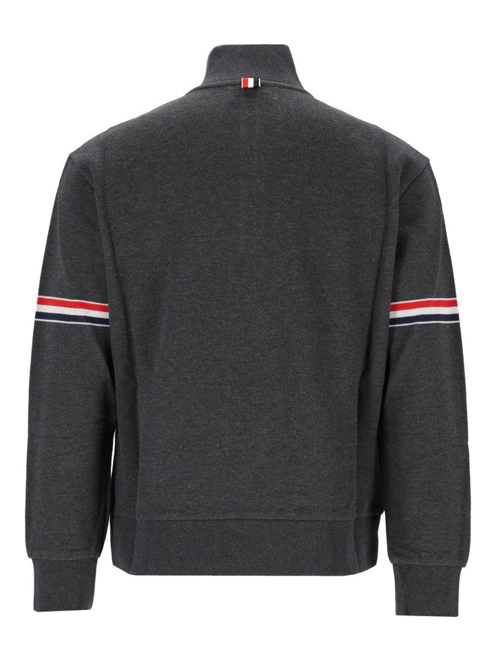 Thom Browne Piqué Sweatshirt Sweatshirts - Grey | a2114b9b4e981a9de2c3854da038c306626ea2a0