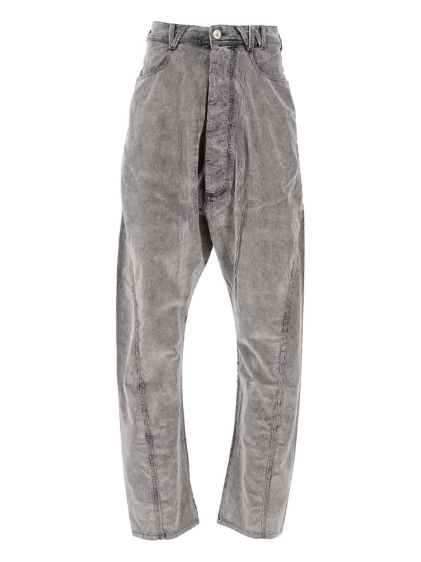 Twisted Seam Jeans Trousers Grey