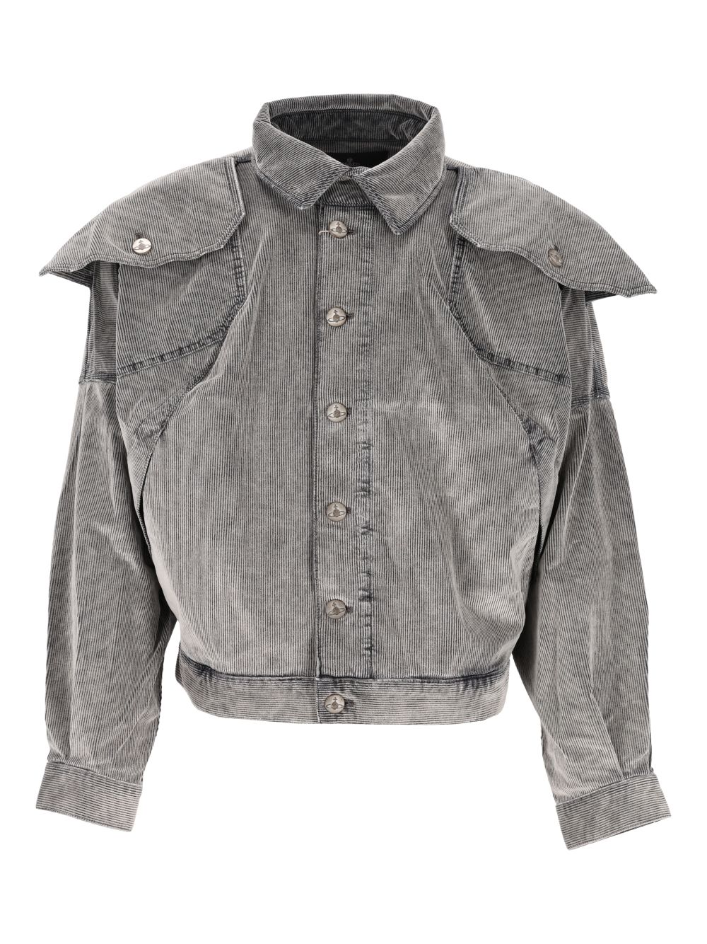 Vivienne Westwood Broad Denim Jacket Giacche - Grey | 5728efed586eb87304d9ca2016bae651633ac436