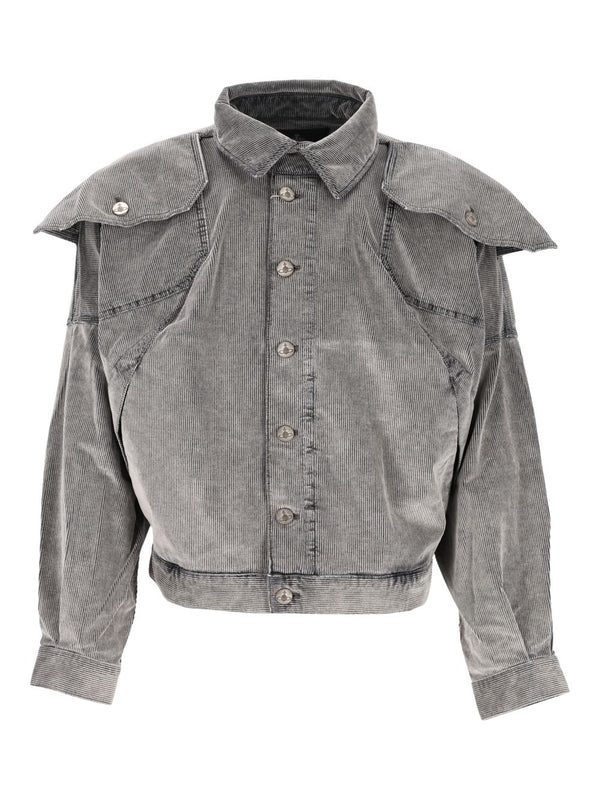 Broad Denim Jacket Grey