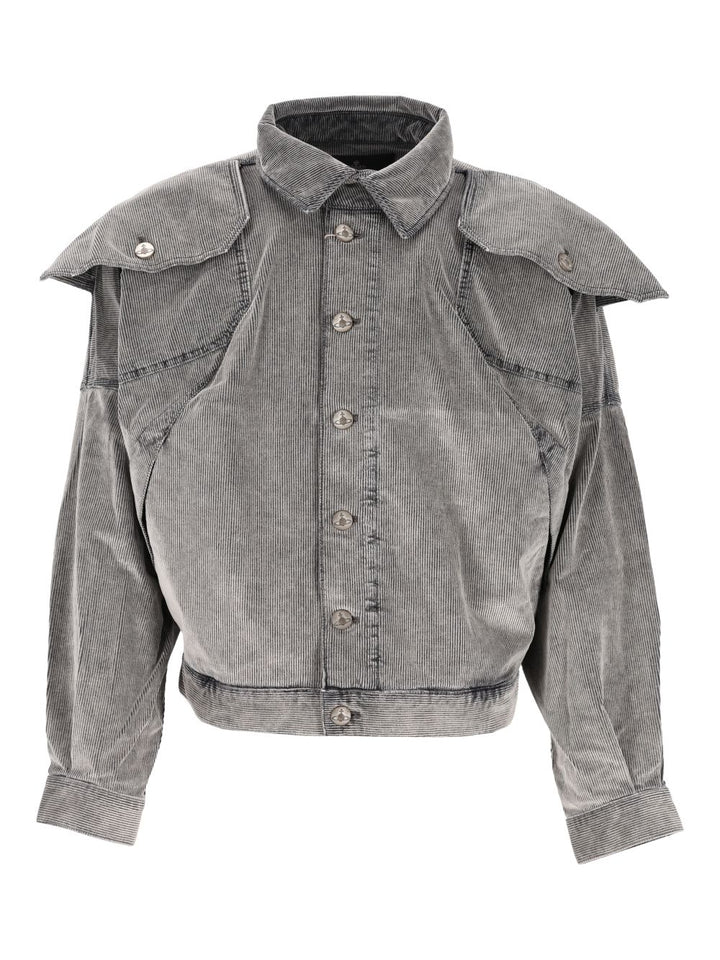 Vivienne Westwood Broad Denim Jacket Giacche - Grey | 5728efed586eb87304d9ca2016bae651633ac436