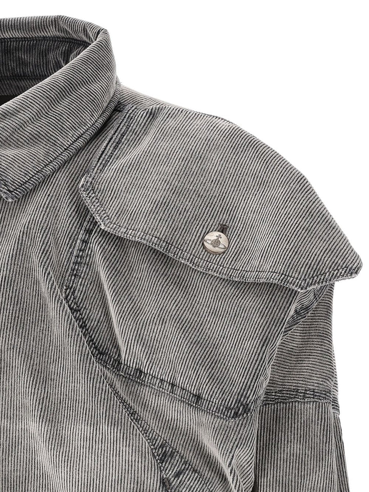 Vivienne Westwood Broad Denim Jacket Giacche - Grey | a739f4f12166b0145615a7d3d8406b0671803a84