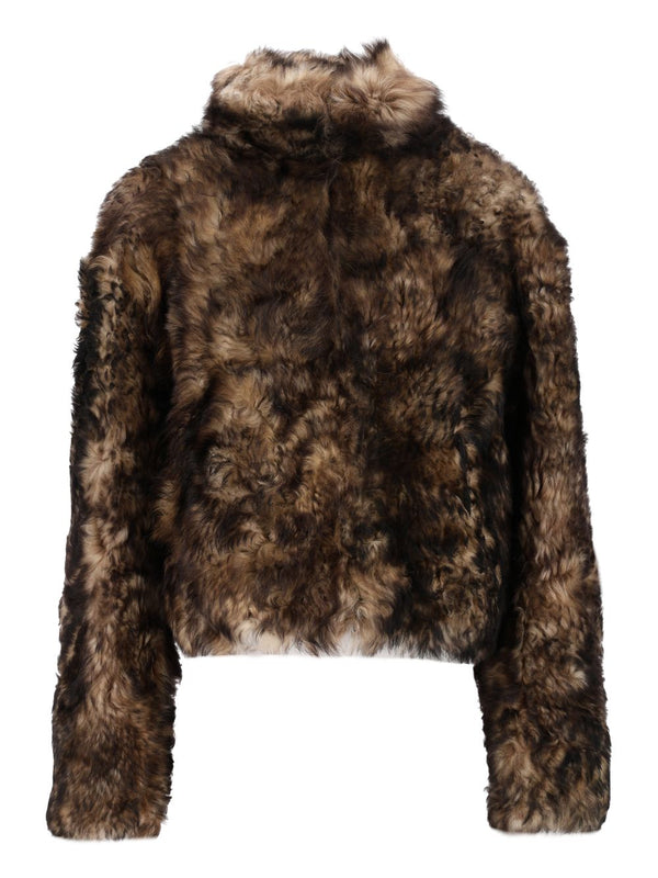 Shearling Bomber Jacket Cappotti Marrone