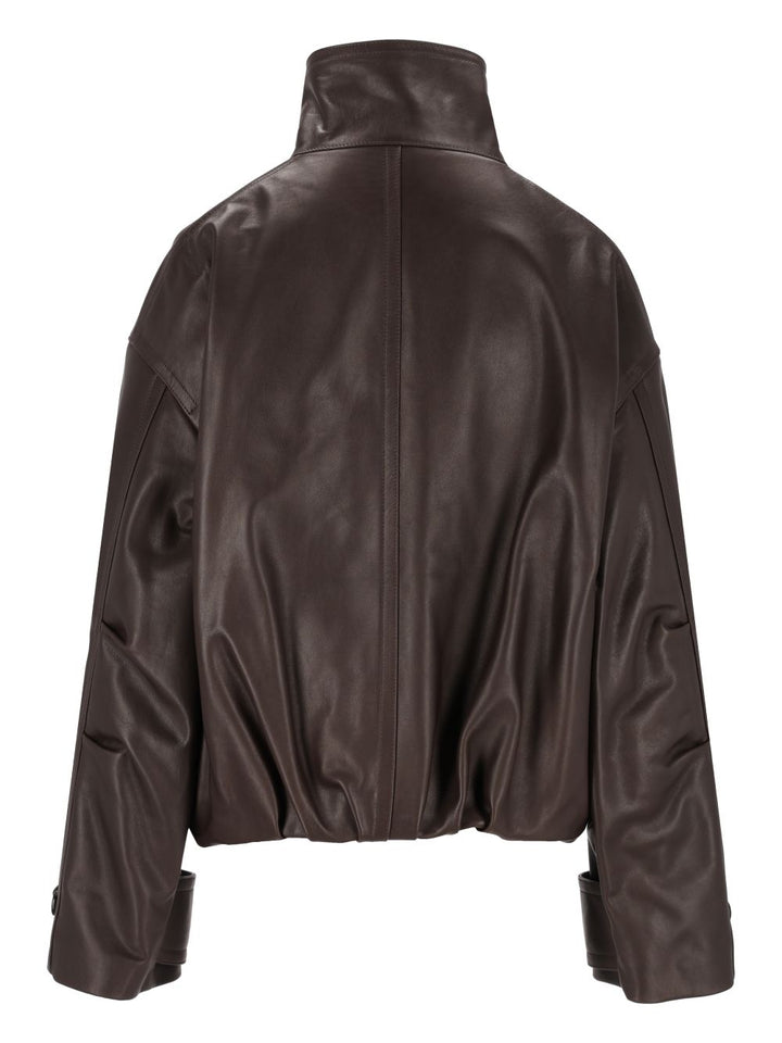 Durazzi Milano Bomber en Cuir Vestes Marron