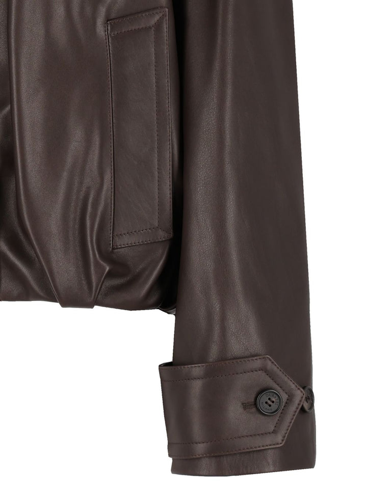 Durazzi Milano Bomber en Cuir Vestes Marron