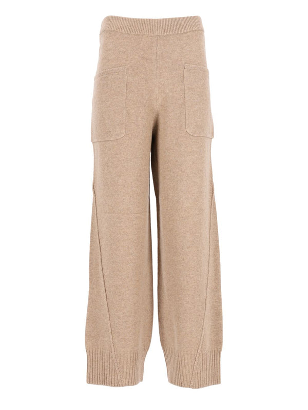 Profile Fox Wool Knitted Pants Punto Beige