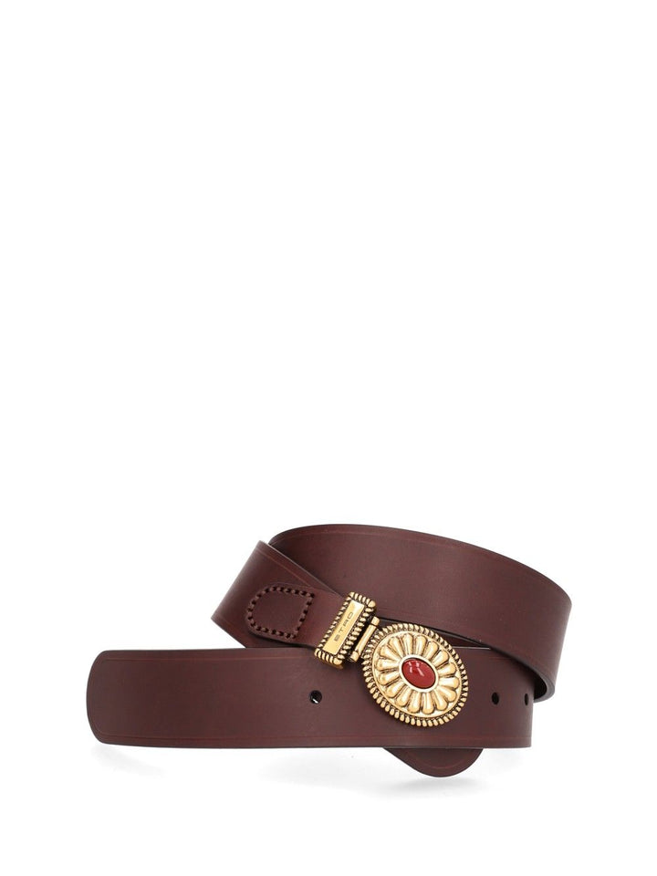 Etro Leather Belt With Crystals Cinture - Marrone | cc5af465afaa30cb08a502981067bd177e3bb3c4