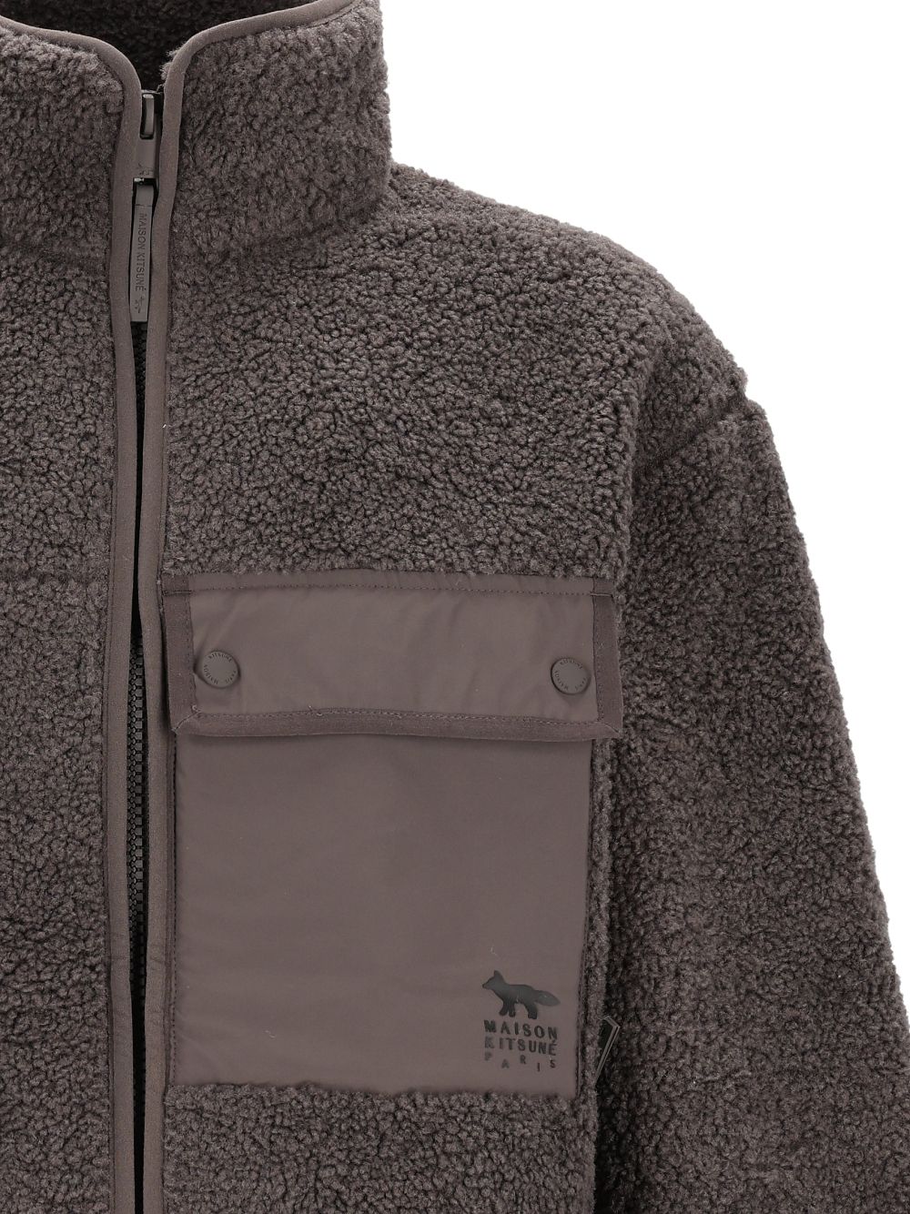 Maison KitsunÉ Fleece Jacket Giacche - Grey | fd09359688503384857aa0836a3d18b2227a94be