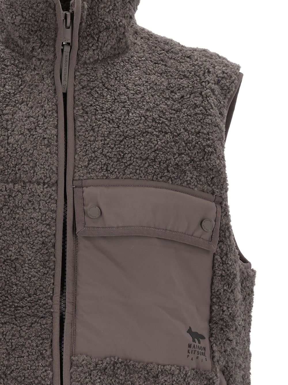 Maison Kitsuné Fleece Sleeveless Chaquetas Gris
