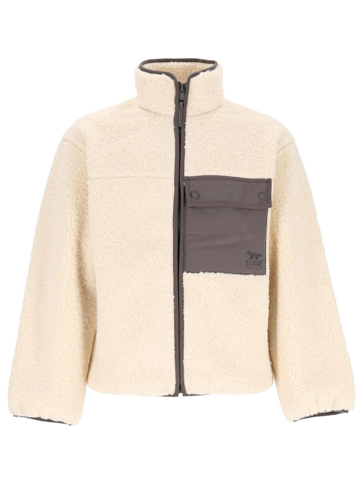 Maison KitsunÉ Fleece Jacket Giacche - Beige | 0c7dd03e26384b0335f320232b21050d2143fea6