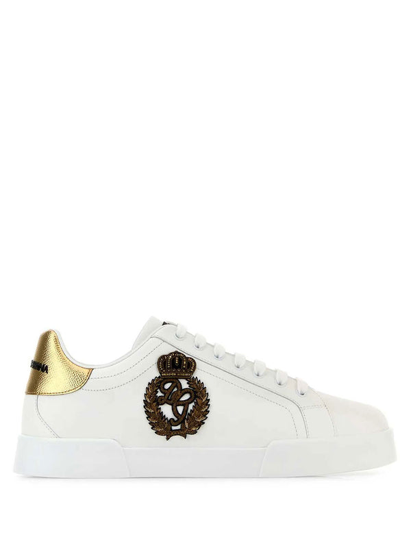 Sneakers Portofino In Vitello Nappato Con Patch Corona