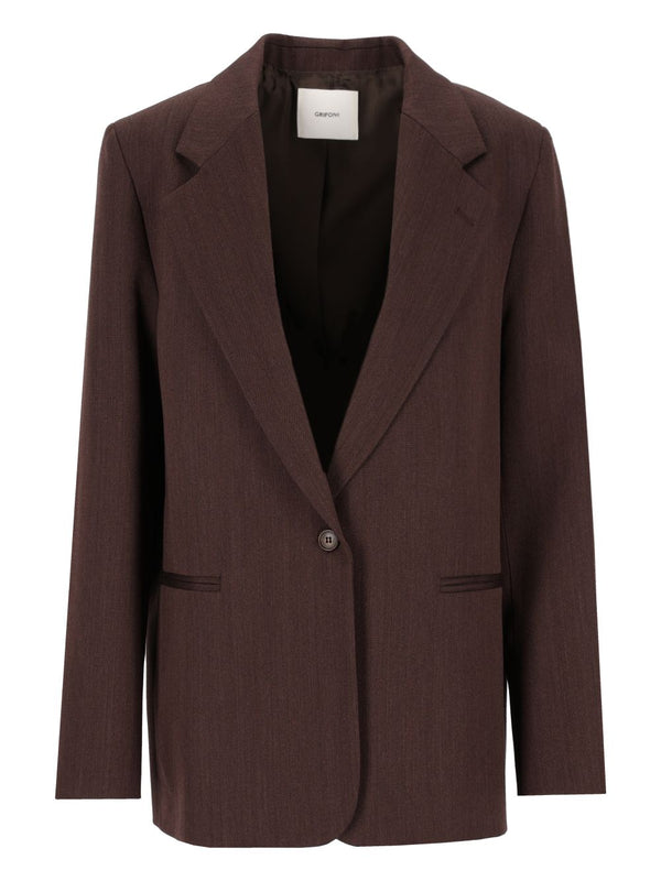 Blazer Monopetto Giacche Marrone