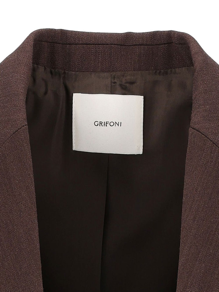 Grifoni Single-Breasted  Blazer Giacche - Marrone | 35633d22574d3876437f23c2bbc06369cc6cfd3c