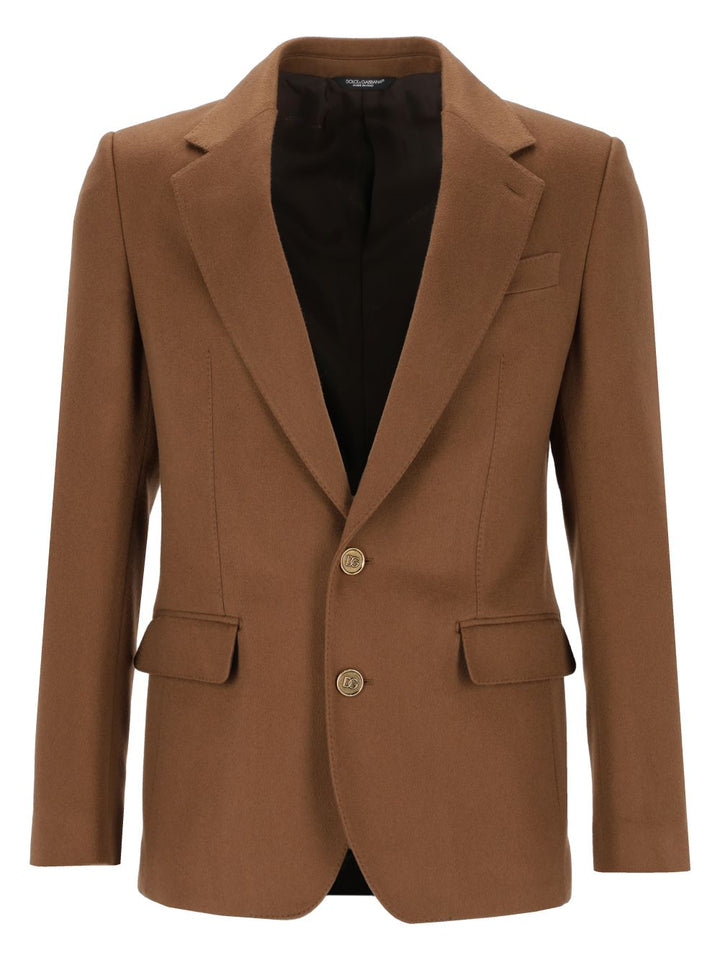 Dolce & Gabbana Sicilia Light Single-Breasted Cashmere Jacket Giacche - Marrone | 515821623b0a5d2d050d0a51a897602c27e81e53