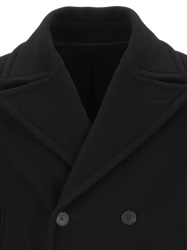 Fendi Wool And Angora Coat Coats - Nero | 4196867a983ea2f10be4ea0e5dfa62cb49749d53