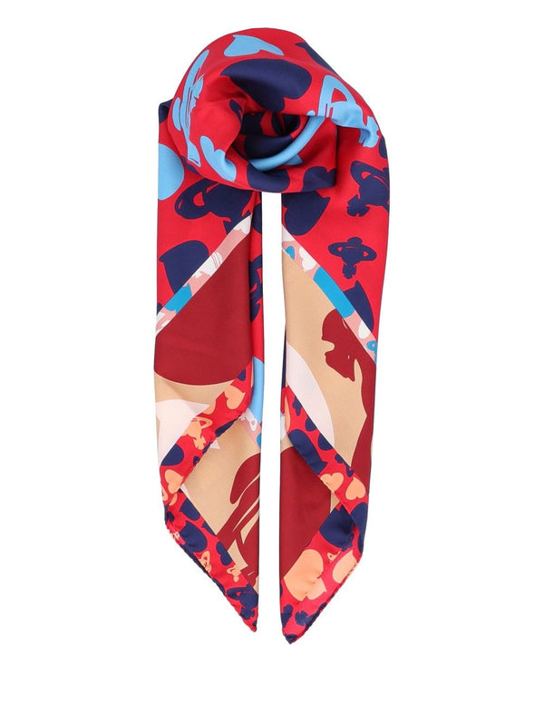 90x90 Square Scarves And Foulards Red