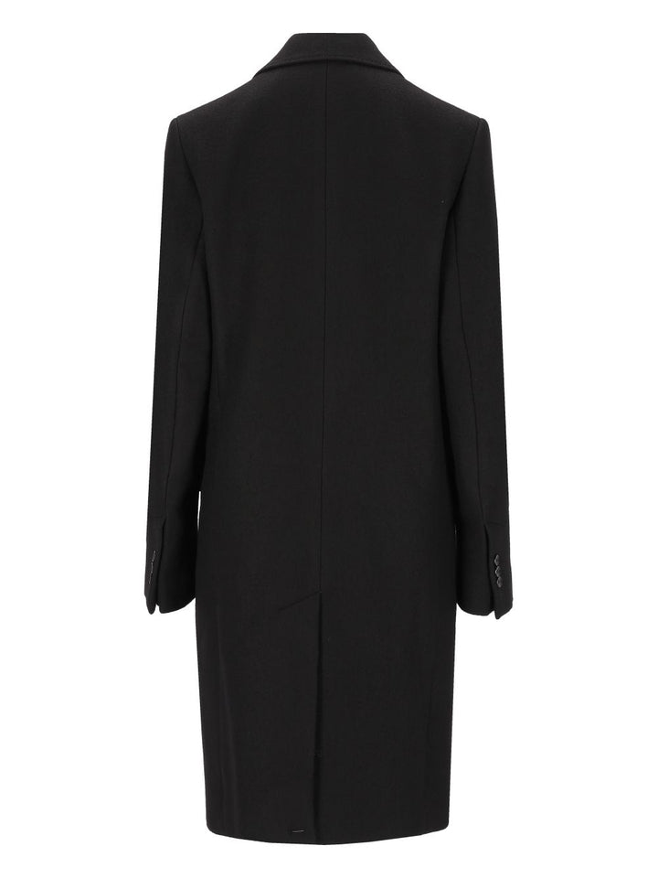 Ami Double-Breasted Virgin Wool Coat Coats - Nero | 222aa263043e77ca3cbf3211fe698352a7c85bbb