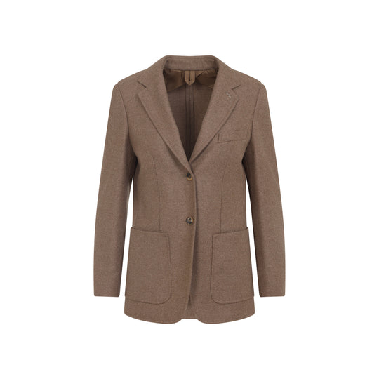 Cacha Dark Brown Alpaca Caraffa Tailored Jacket