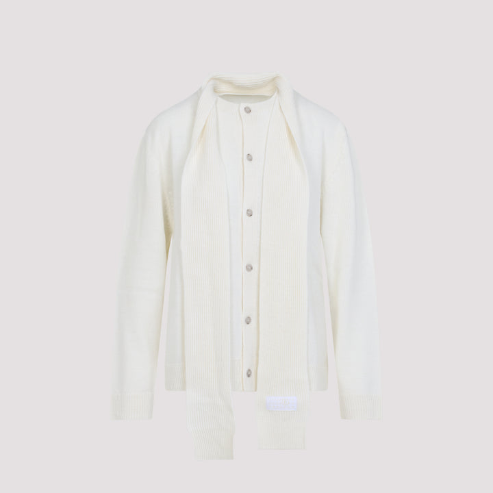 Mm6 Maison Margiela Cardigan - Bianco | a373c89683a9633c0b8eab4d7371ef537ebdd8fd