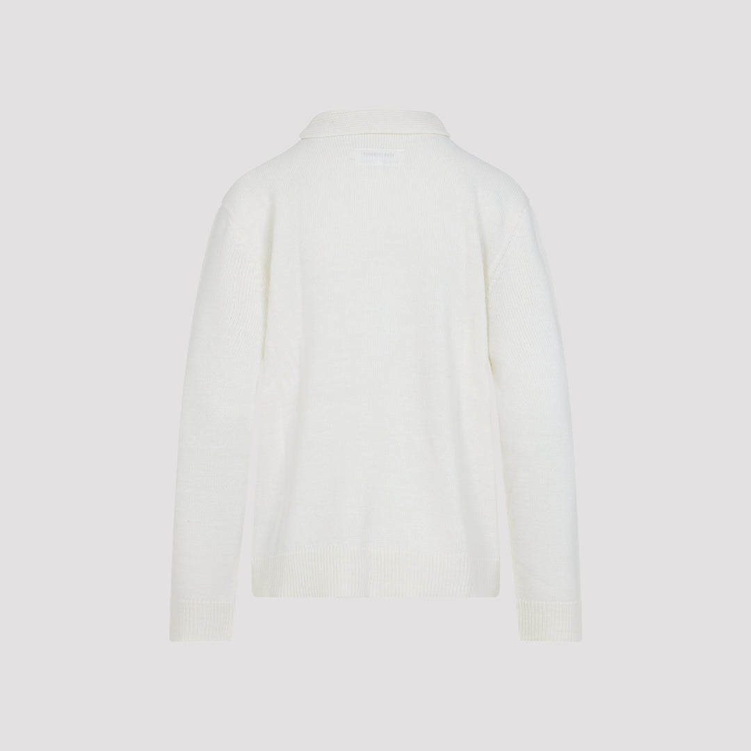 Mm6 Maison Margiela Cardigan - Bianco | 7f17dbc126d556cec6cd2de30ba24cc340b5d89b