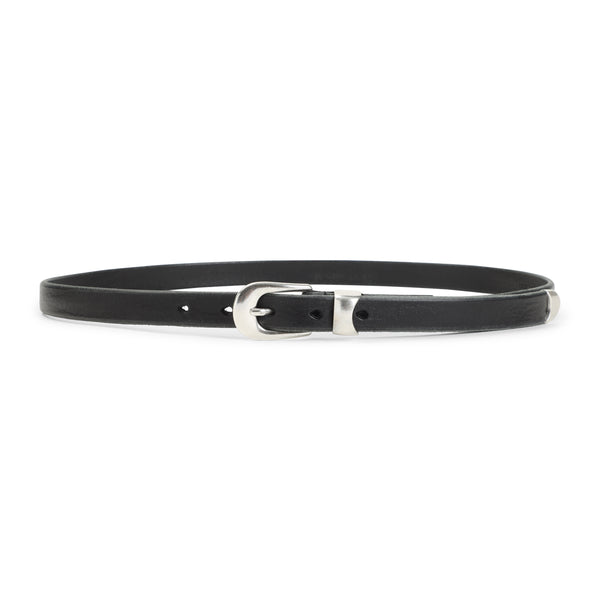 Black Cow Leather 2 Cm Belt