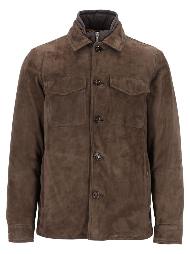 Moorer Torquato Suede Jacket Giacche - Marrone | 38c548422244d1f352a00981fe283e84e6ad5fde