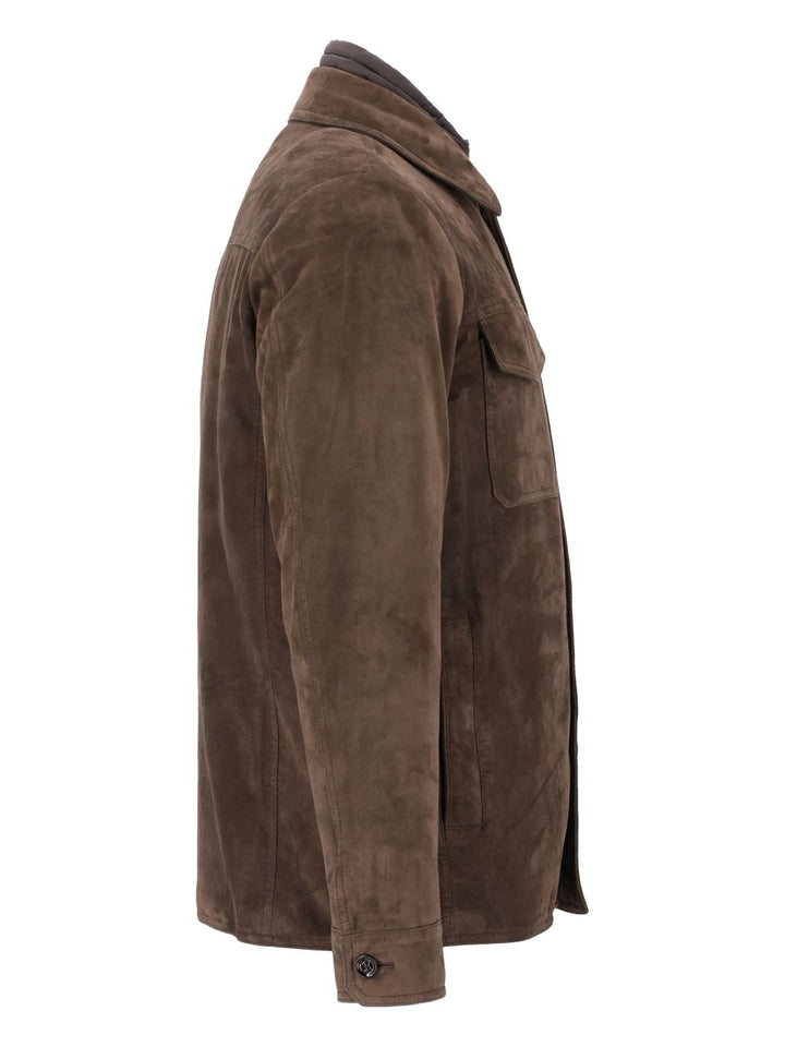Moorer Torquato Suede Jacket Giacche - Marrone | fb62dc3bdc4731ac9e7963ceb970aca06a9396d0
