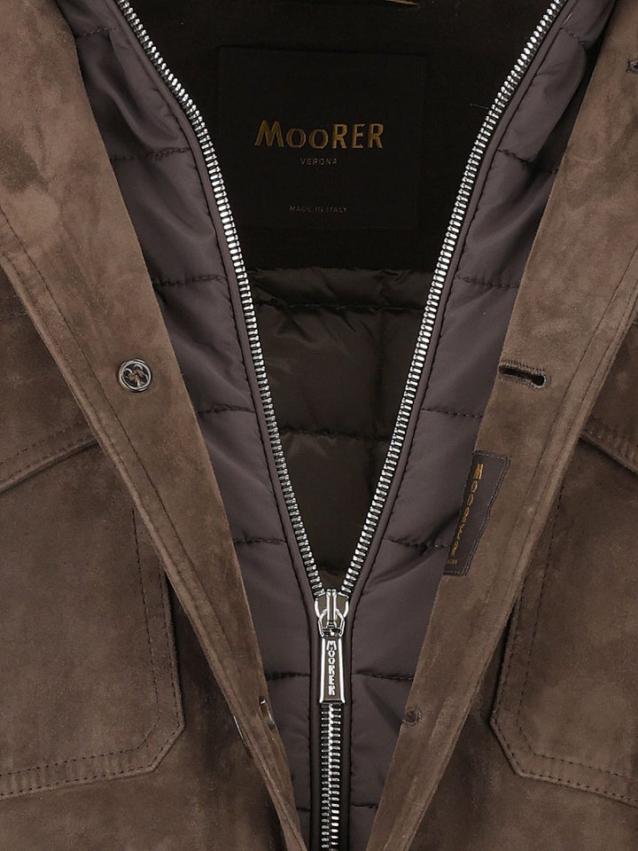 Moorer Torquato Suede Jacket Giacche - Marrone | b8643f714078f814b30f55300688a6970b47418f