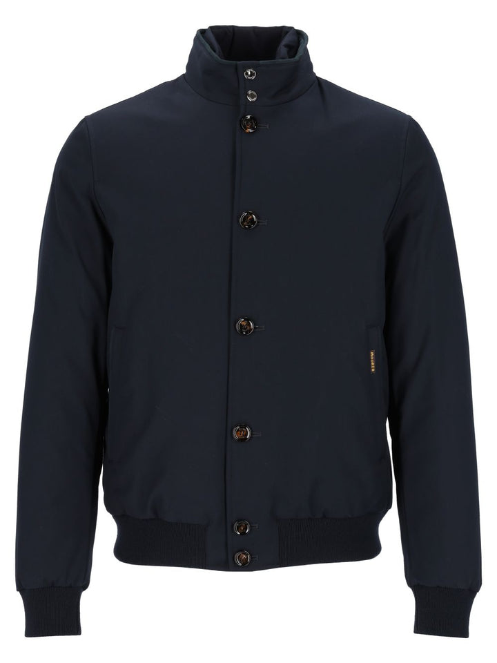 Moorer Janos Technical-Fabric Bomber Jacket Giacche - Blu | 938b504fcf92b8e875386943dbf60dbf48ecd1aa