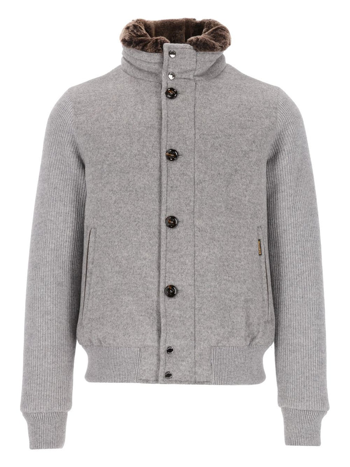 Moorer Levion Virgin Wool And Cashmere Jacket Giacche - Grey | 071f14a00ca38f00584b70c96e11cac69fc97467