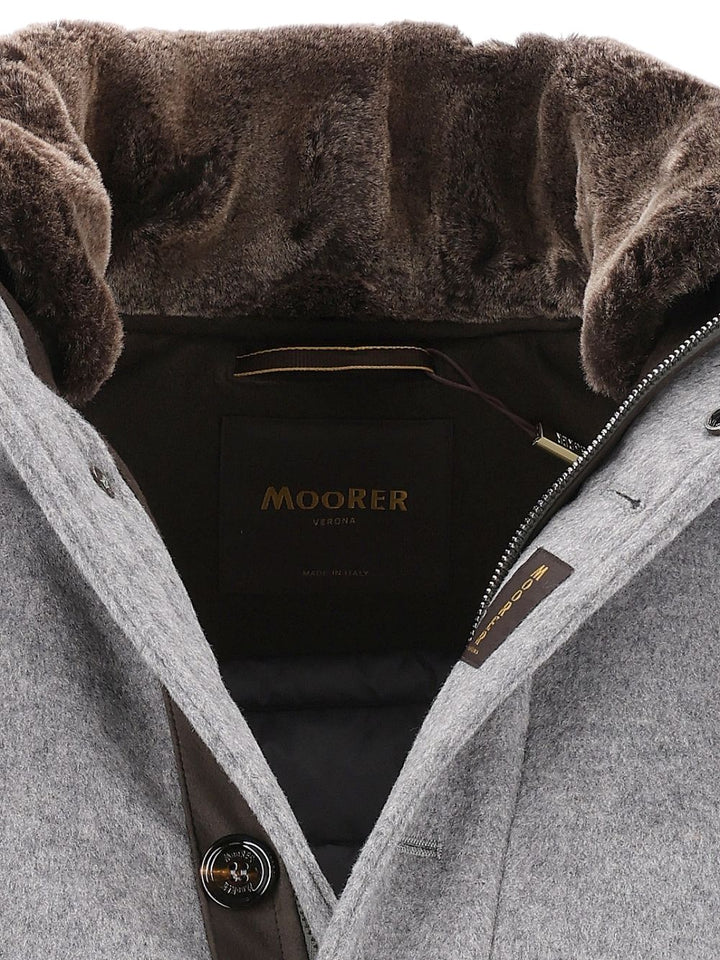 Moorer Levion Virgin Wool And Cashmere Jacket Giacche - Grey | 18fa644291f44bd7cf24d1df5c01a84cffb8aab3