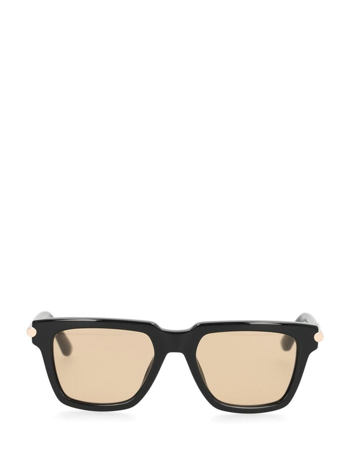 Mcqueen Square Acetate Sun Glasses - Nero | 68ca2f1d38c88f55b9012736389280ec3239e493