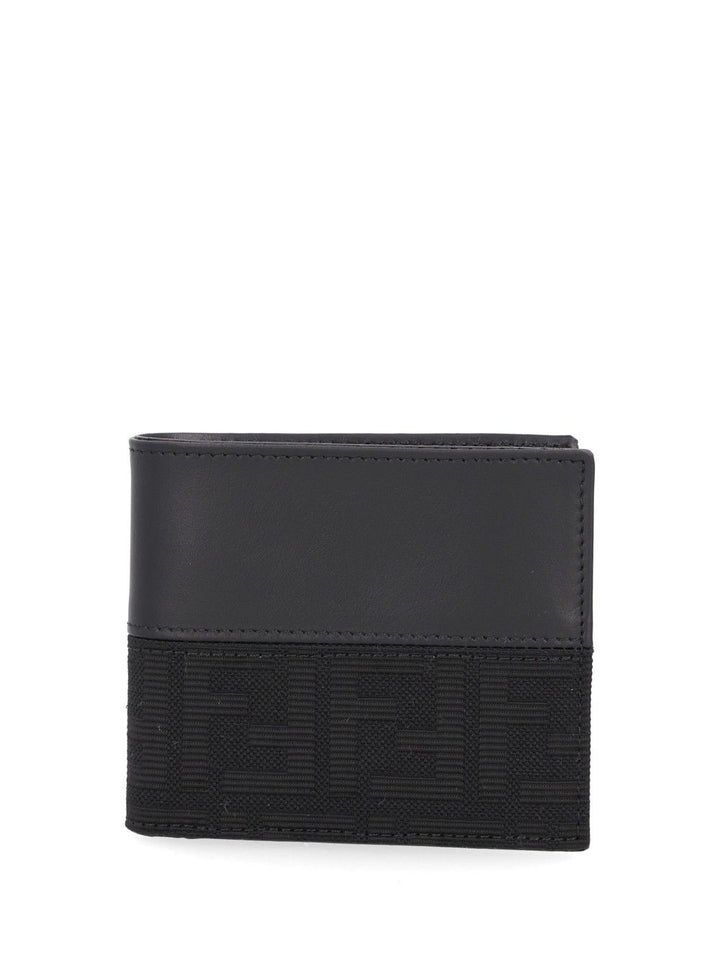 Fendi Leather Bi-Fold Wallet With Ff Motif Wallets - Nero | 188adf43284826f5b11ffdc96f70de21827074c4