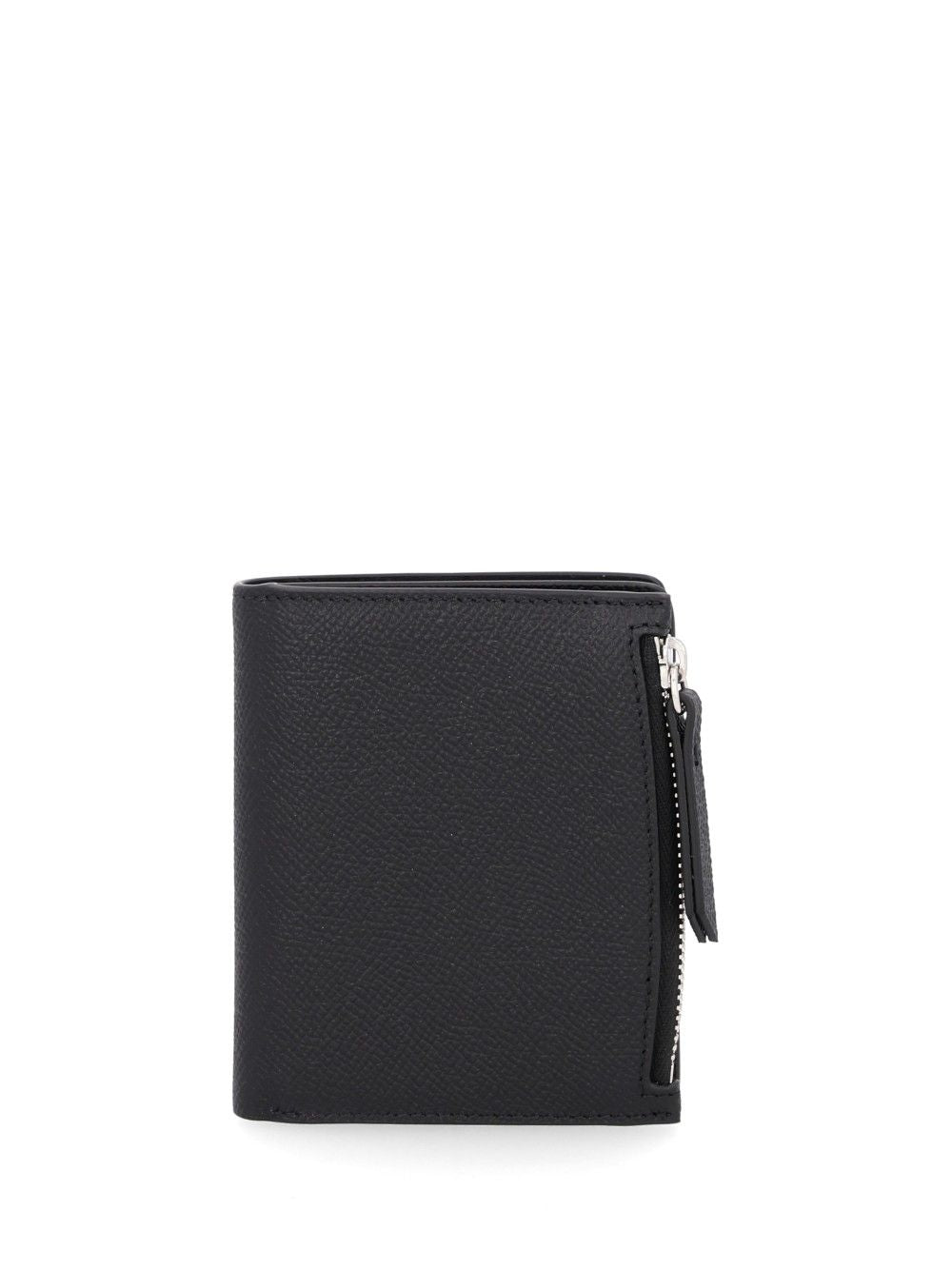 Maison Margiela Compact Leather Wallet With Side Zip Wallets - Nero | a4313462d8396219975f6ace903cc41fb4cb2f3f