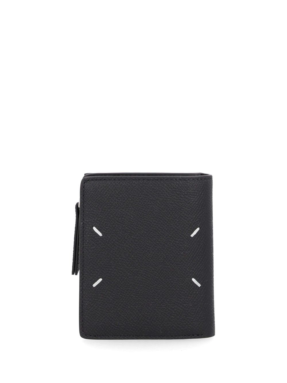 Maison Margiela Compact Leather Wallet With Side Zip Wallets - Nero | dc405fd0307b965745d329ed8f68f9e71abc5c8e