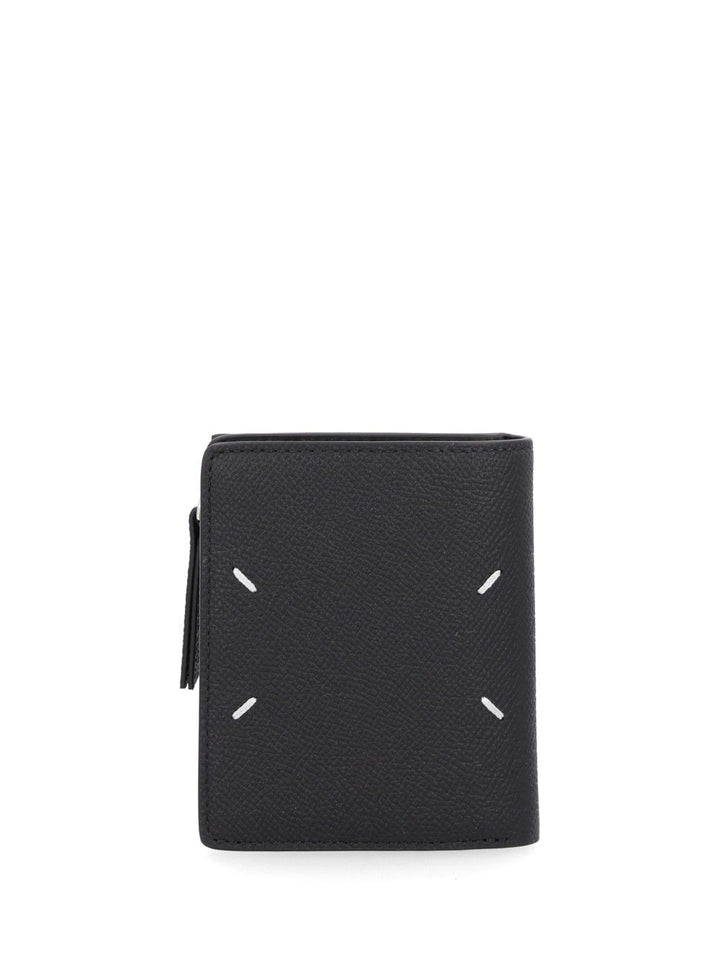 Maison Margiela Compact Leather Wallet With Side Zip Wallets - Nero | dc405fd0307b965745d329ed8f68f9e71abc5c8e