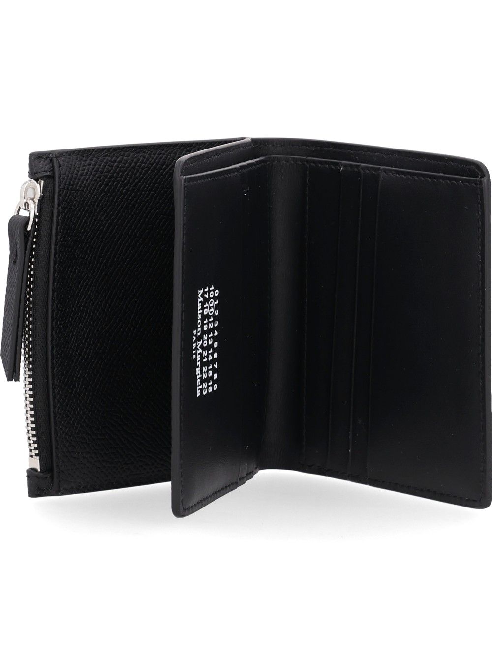 Maison Margiela Compact Leather Wallet With Side Zip Wallets - Nero | 53f9fa03c233b701be8121d6f3ace8c85dbd9e67