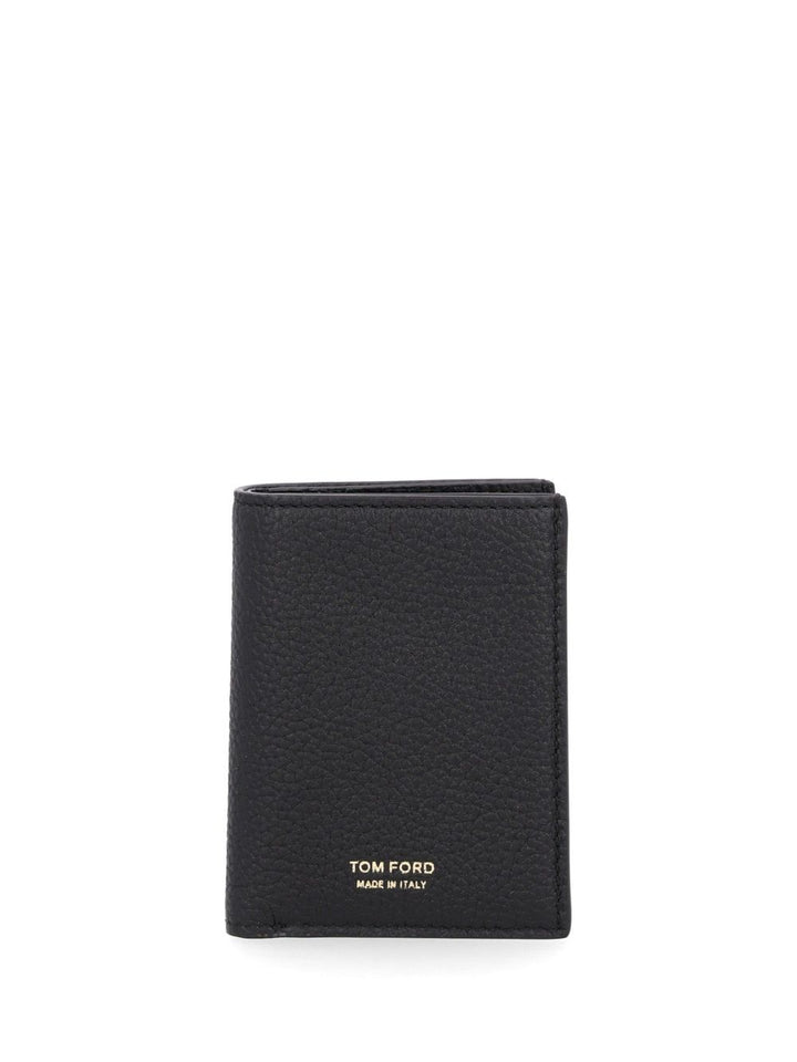 Tom Ford T Line Folding Leather Card Holder Wallets - Nero | 420157b56e5d9671447e8b4c691c5bfe5fdff827