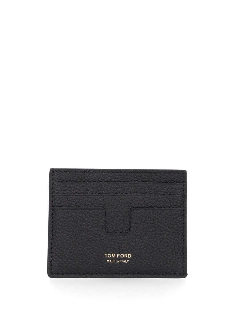 Tom Ford T Line Grained Leather Card Holder Wallets - Nero | ecd8467688086f25e9a2f0a1cd2f49e1ae93d1a0