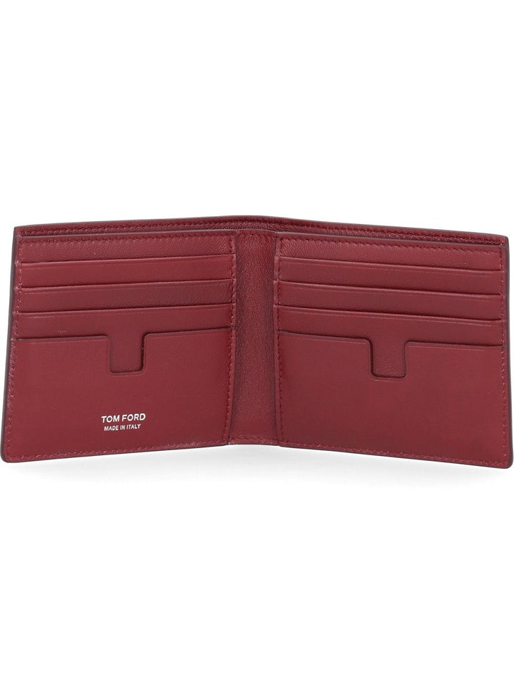Tom Ford T Line Lizard-Effect Leather Wallet Wallets - Rosso | 4e32ddce39e70cd11bdeb26d1be8b09ab9d517fa