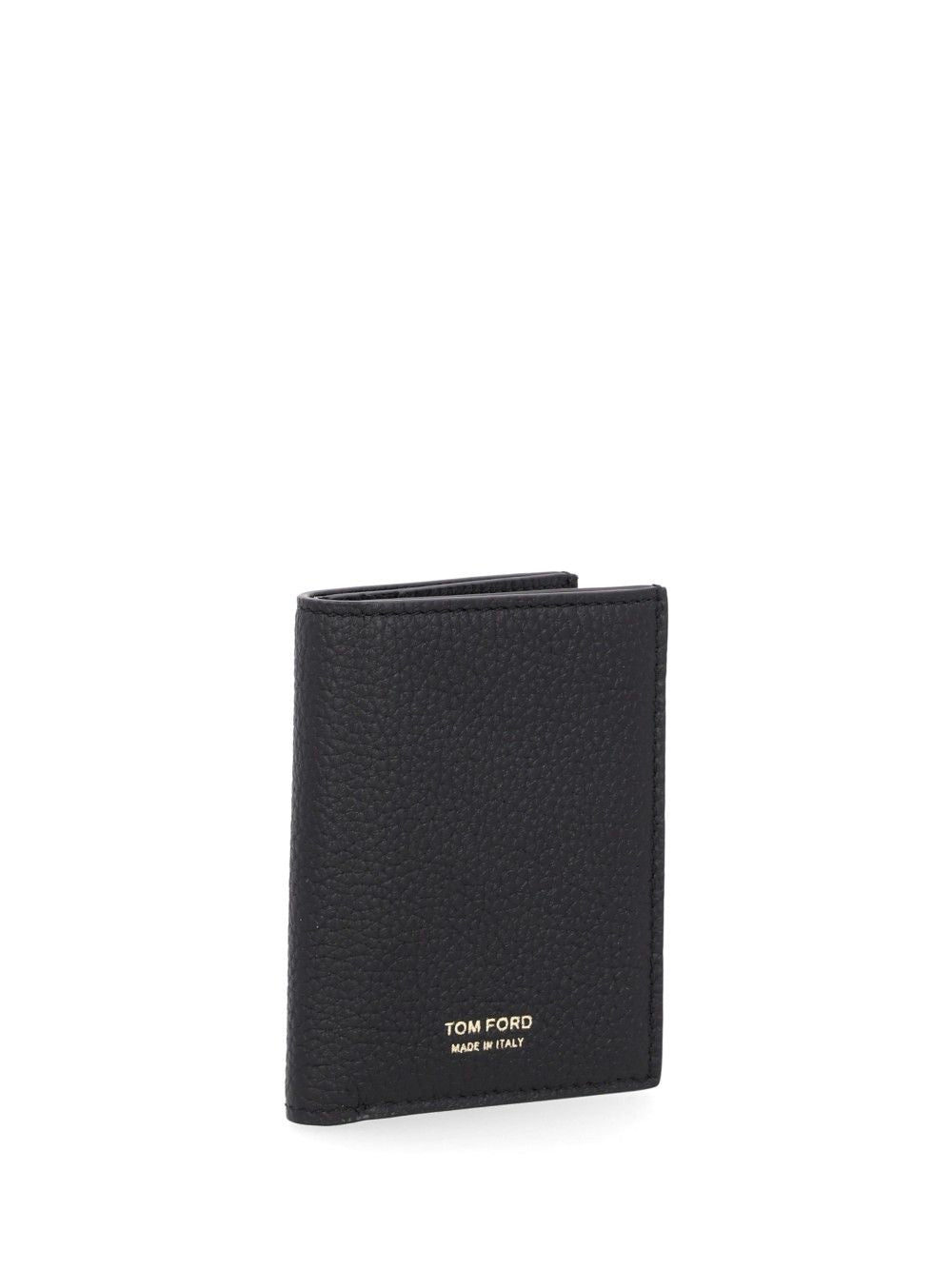 Tom Ford T Line Folding Leather Card Holder Wallets - Nero | 55f8a71d4efd53fc7548660ba0ea70bd0ae45efb