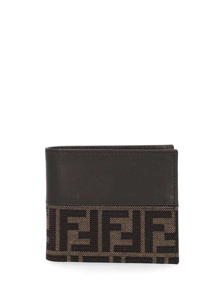 Fendi Leather Bi-Fold Wallet With Ff Motif Wallets - Nero | 2c487d9862a3977536448249115998558a3bf889